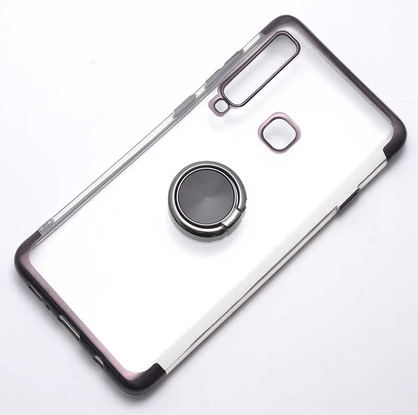 Samsung Galaxy A9 2018 Kılıf Şeffaf Yüzüklü Gess Kapak - 6