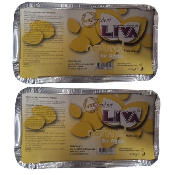Liva Naturel Professional Kalıp Sir Ağda 400 Gr X 2 Adet