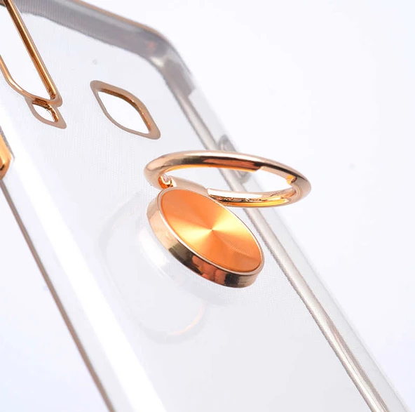 Samsung Galaxy A9 2018 Kılıf Şeffaf Yüzüklü Gess Kapak - 2
