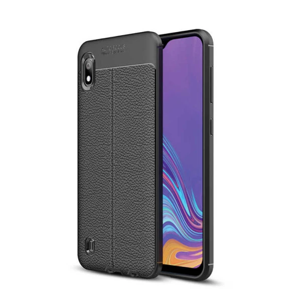 Samsung Galaxy A10 Kılıf Deri Tarzı Niss Silikon Case