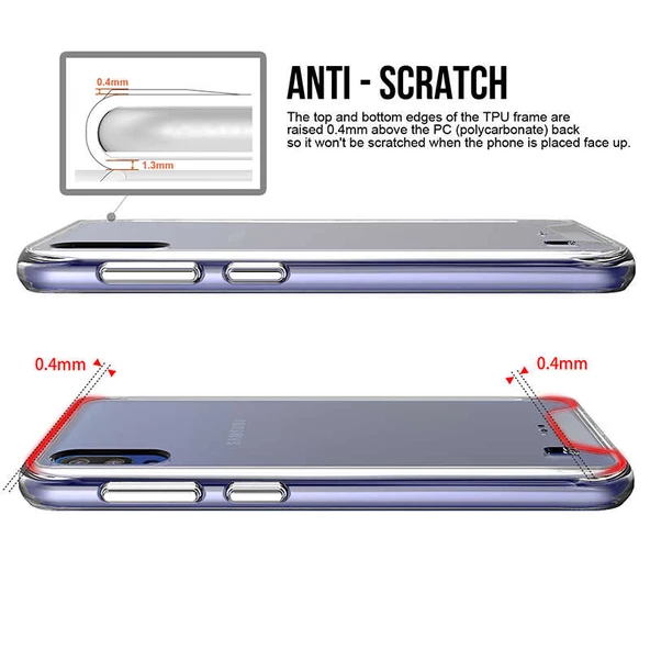 Samsung Galaxy M10 Kılıf Şeffaf Sararmaz Gard Silikon - Resim 5