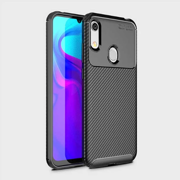 Huawei Honor 8A Kılıf Karbon Silikon Case