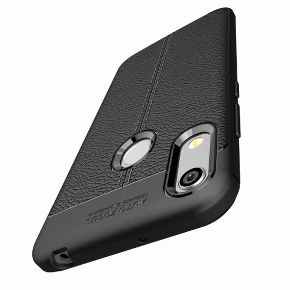 Huawei Honor 8A Kılıf Deri Tarzı Niss Silikon Case