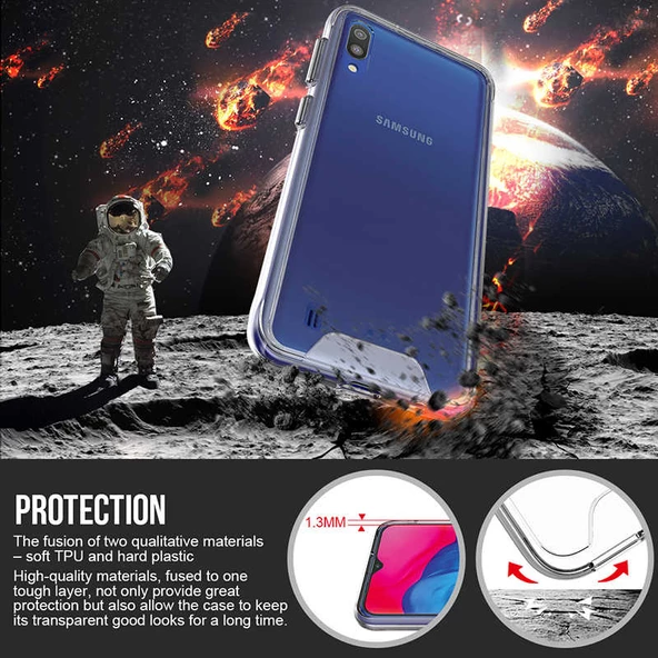Samsung Galaxy M10 Kılıf Şeffaf Sararmaz Gard Silikon - Resim 3