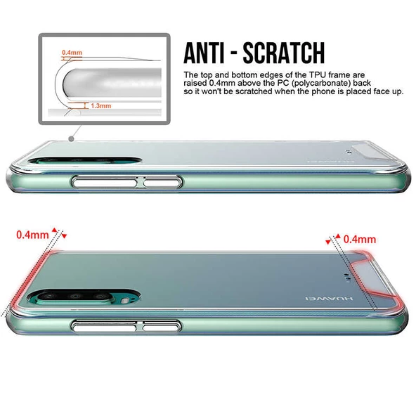 Huawei P30 Kılıf Şeffaf Sararmaz Gard Silikon - 4