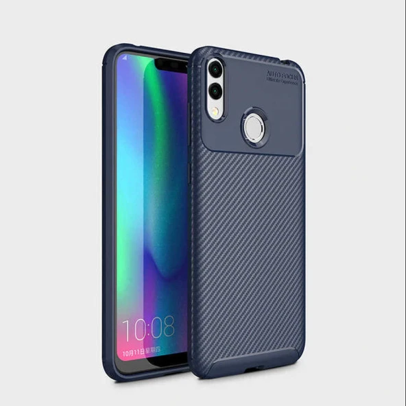 Huawei Honor 8C Kılıf Karbon Silikon Case