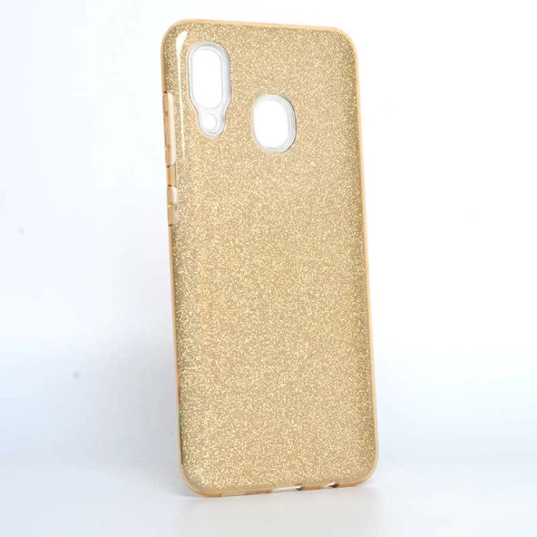Samsung Galaxy A20 Kılıf Simli Parlak Shining Kapak - Resim 6