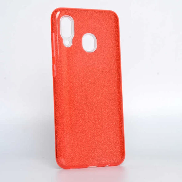 Samsung Galaxy A20 Kılıf Simli Parlak Shining Kapak - Resim 7