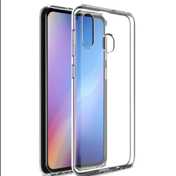 Samsung Galaxy A20 Kılıf Şeffaf Silikon Hibrit Case