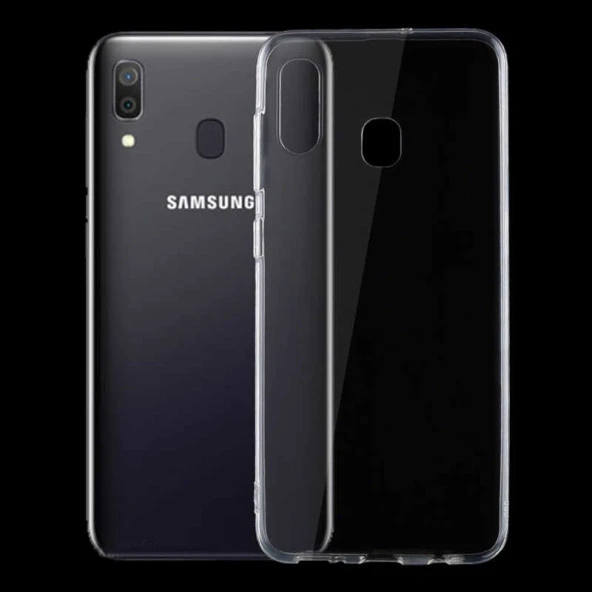 Samsung Galaxy A20 Kılıf Şeffaf Silikon Hibrit Case - Resim 3