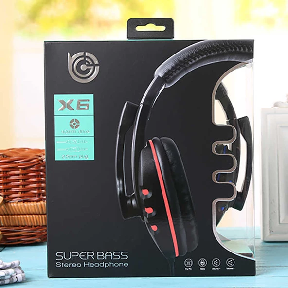 RGB Işıklı Oyuncu Kulaklığı Kulaküstü X6 Oyuncu Kulaklığı 3.5mm - 3