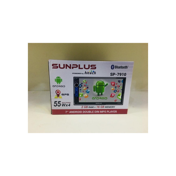 SUNPULUS  Sp-7910 7'' Car Mp5 Player Androıd DoubleOto Teyp 2 GB RM 16 GB HAFIZA