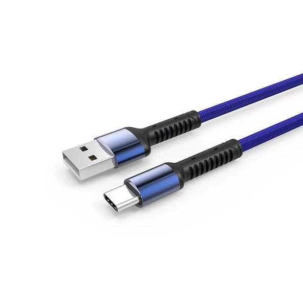 Hasır Kırılmaya Dayanıklı 2m LS64 Type-C Usb Kablo