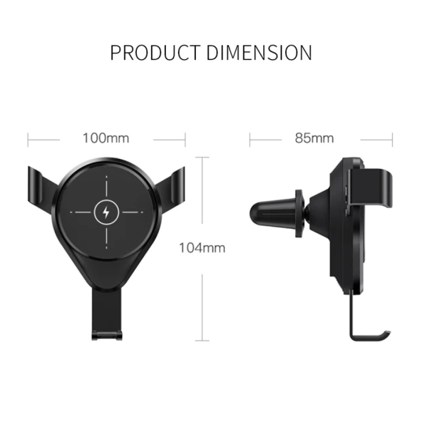 Wireless Şarjlı Araç İçi Telefon Tutucu Izgara X9 - 9