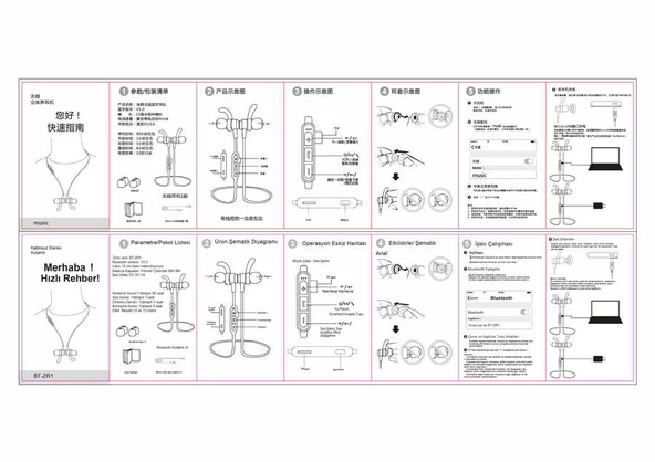 Boyun Askılı Bluetooth Kulaklık ZR1 Bluetooth Kulaklık - 3