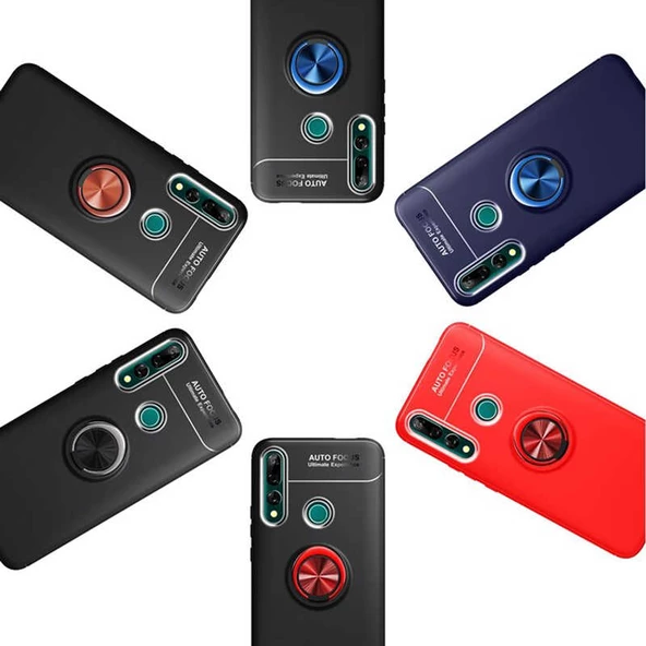 Huawei Y9 Prime 2019 Kılıf Yüzüklü Magnetli Ravel Case - 10