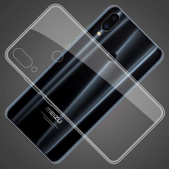 Meizu Note 9 Kılıf Şeffaf Silikon Hibrit Case