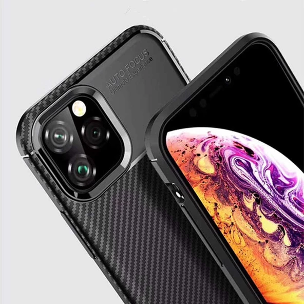 Apple iPhone 11 Pro Kılıf Karbon Silikon Case