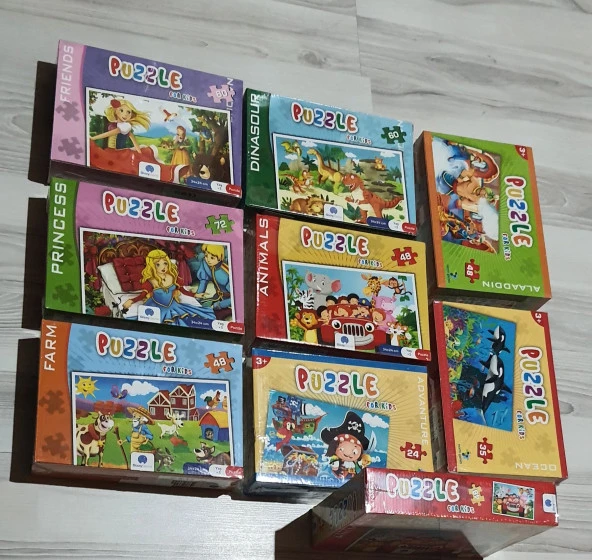 Puzzle Yapboz 8li Set 395 Parça (+5 yaş)