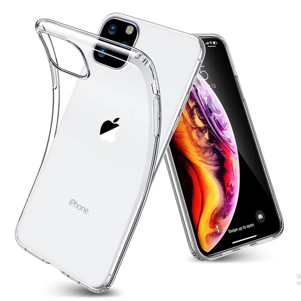 Apple iPhone 11 Pro Max Kılıf Şeffaf Silikon Hibrit Case - 5