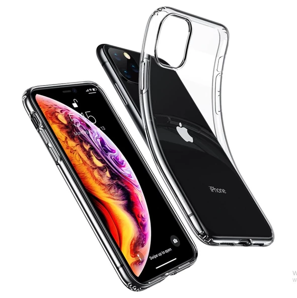 Apple iPhone 11 Pro Max Kılıf Şeffaf Silikon Hibrit Case