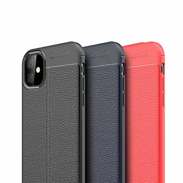 Apple iPhone 11 Kılıf Deri Tarzı Niss Silikon Case