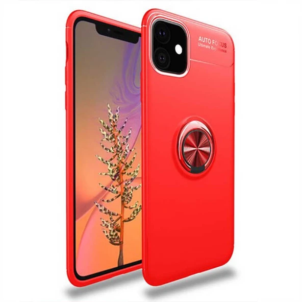 Apple iPhone 11 Kılıf Yüzüklü Magnetli Ravel Case