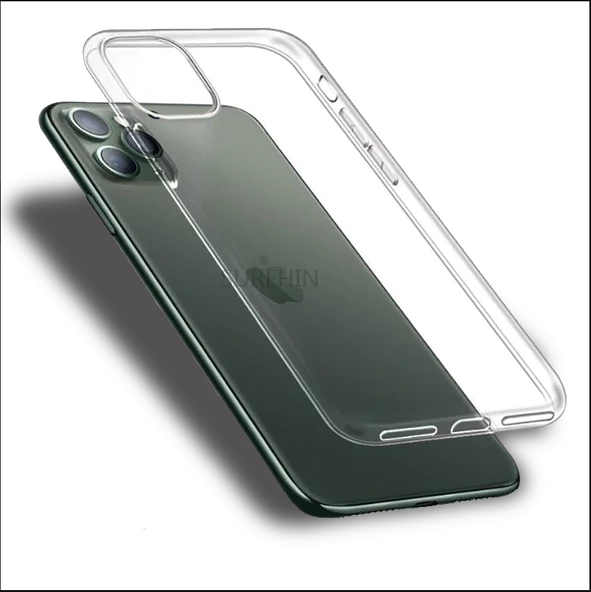 Apple iPhone 11 Pro Max Kılıf Şeffaf Silikon Hibrit Case - 6
