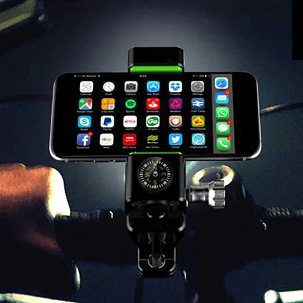 Pusulalı 360 Dönen Bisiklet Telefon Tutucu Q003 - 8