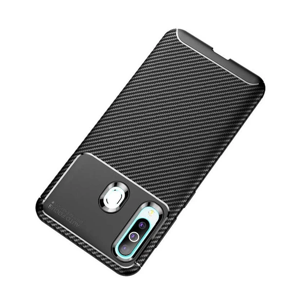 Samsung Galaxy A20S Kılıf Karbon Silikon Case - 7
