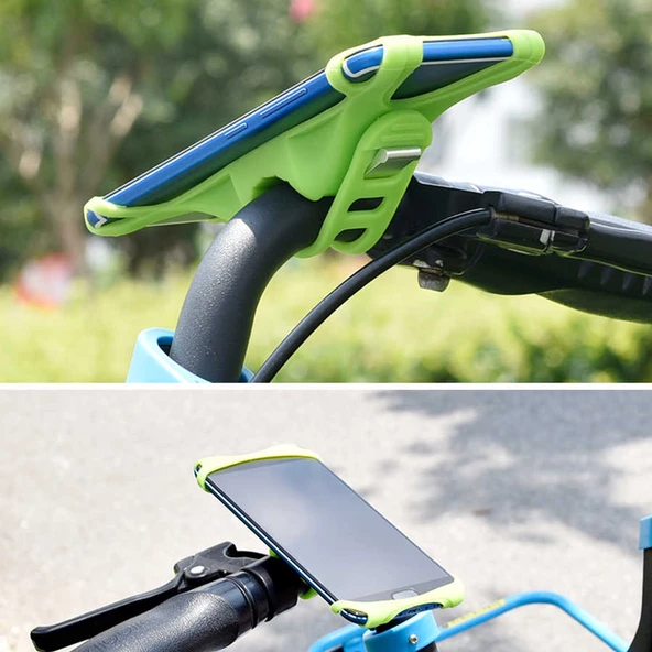 Bisiklet Telefon Tutucu Turuncu Örgü Ağ Tutucu BH-01 - 4