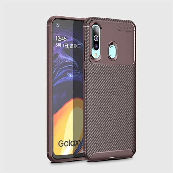 Samsung Galaxy A20S Kılıf Karbon Silikon Case - 2