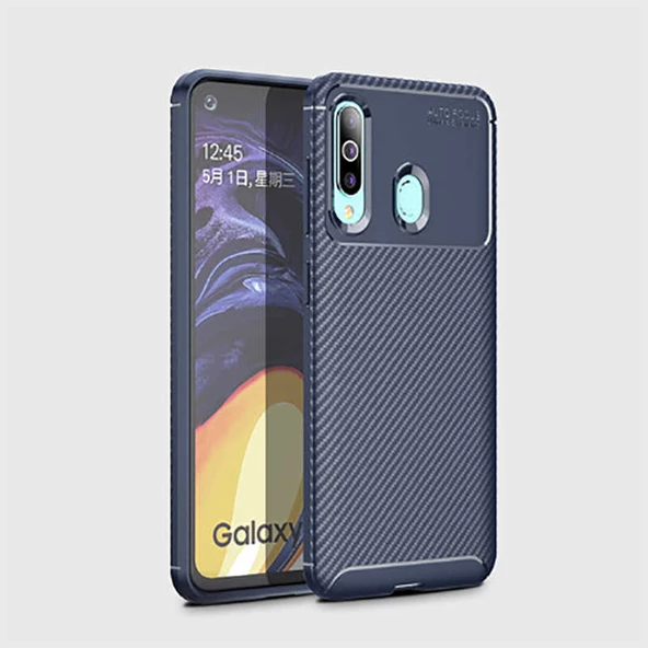 Samsung Galaxy A20S Kılıf Karbon Silikon Case