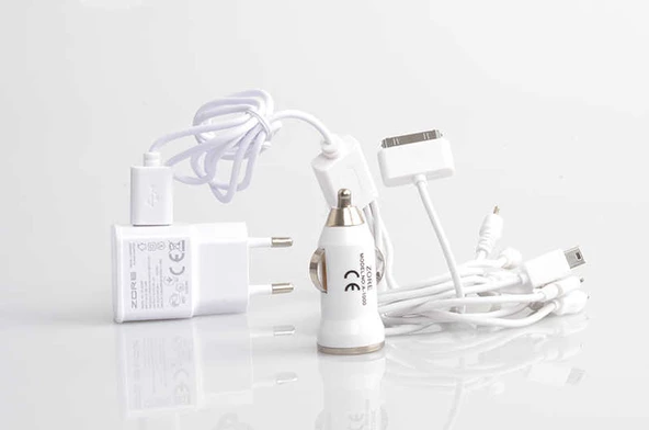 Zore Z-37 12 in 1 Ev ve Araç Şarj Seti - 5