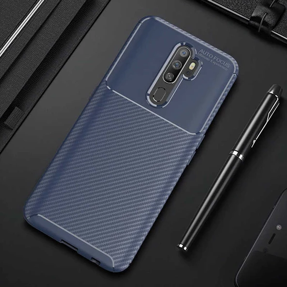 Oppo A9 2020 Kılıf Karbon Silikon Case