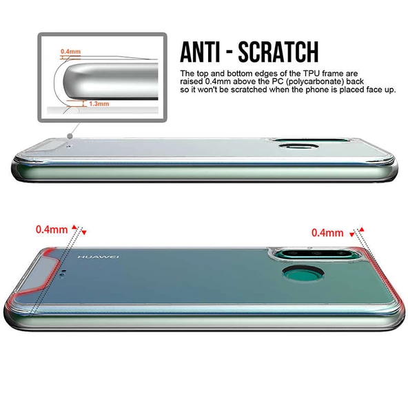 Huawei P30 Lite Kılıf Şeffaf Sararmaz Gard Silikon - 7
