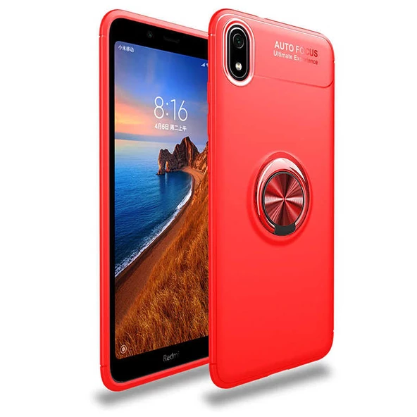 Xiaomi Redmi 7A Kılıf Yüzüklü Magnetli Ravel Case