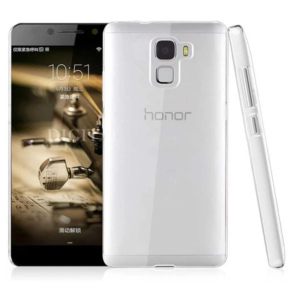 Huawei Honor 7 Kılıf Şeffaf Silikon Hibrit Case