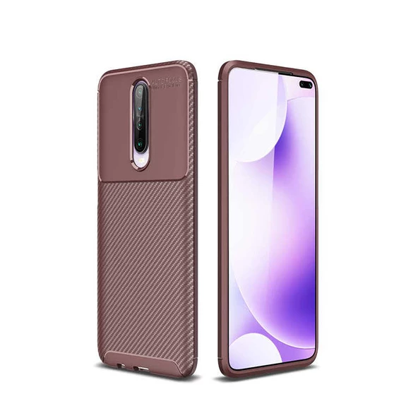 Xiaomi Poco X2 Kılıf Karbon Silikon Case