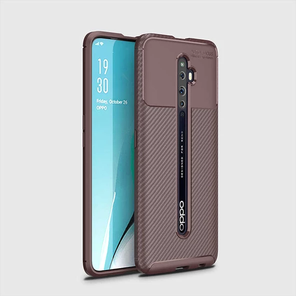 Oppo Reno 2 Kılıf Karbon Silikon Case