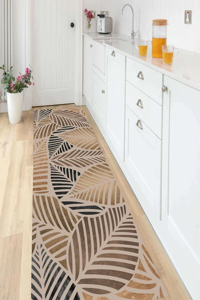 Kahverengi Yolluk, Yaprak Desen Yolluk, Koridor Yolluk, Koridor Halısı, Uzun Halı, Salon Halısı - 5