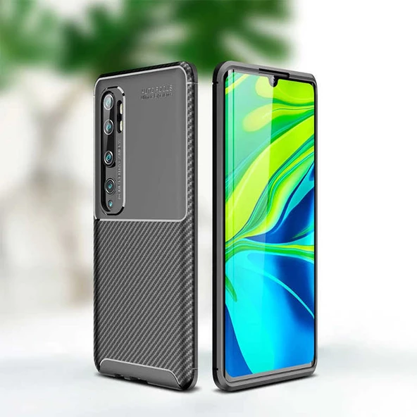 Xiaomi Mi Note 10 Kılıf Karbon Silikon Case