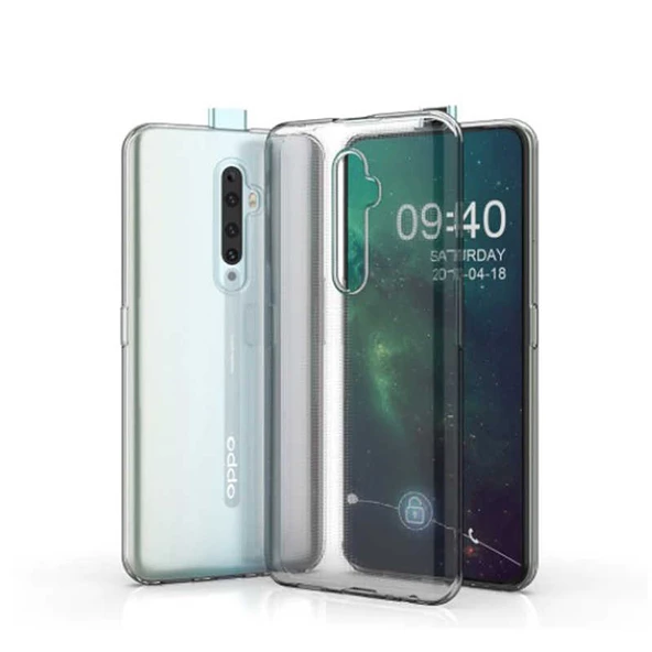 Oppo Reno 2Z Kılıf Şeffaf Silikon Hibrit Case