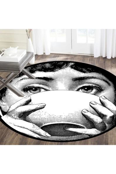 Pop-art Desenli Mutfak Halısı, Yuvarlak Halı, Salon Halısı, Banyo Paspası, Giriş İçin Yuvarlak Halı - 5