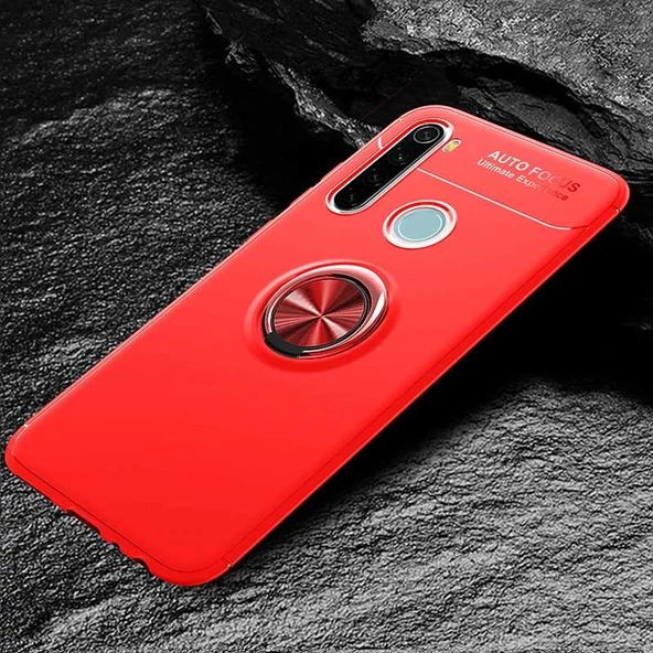 Xiaomi Redmi Note 8T Kılıf Yüzüklü Magnetli Ravel Case - 4