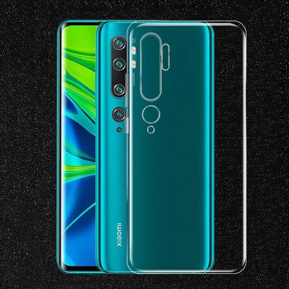 Xiaomi Mi Note 10 Kılıf Şeffaf Silikon Hibrit Case