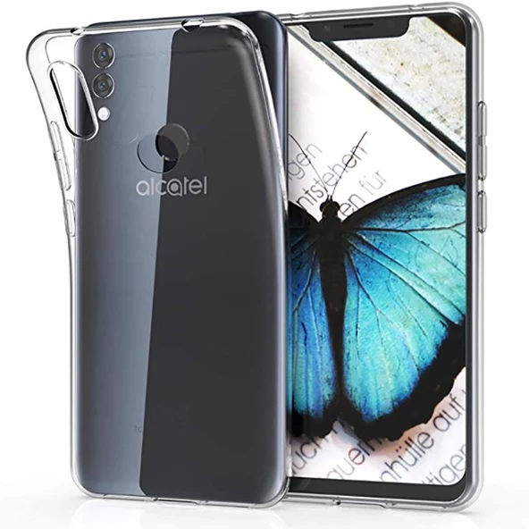 Alcatel 5V Kılıf Şeffaf Silikon Hibrit Case