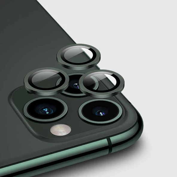 Apple iPhone 11 Pro Kamera Lens Koruyucu Çerçeveli Koruyucu CL-01