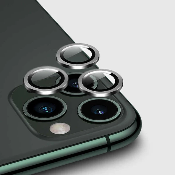 Apple iPhone 11 Pro Max Kamera Lens Koruyucu Çerçeveli Koruyucu CL-01