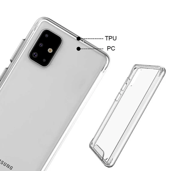 Samsung Galaxy A71 Kılıf Şeffaf Sararmaz Gard Silikon - 8